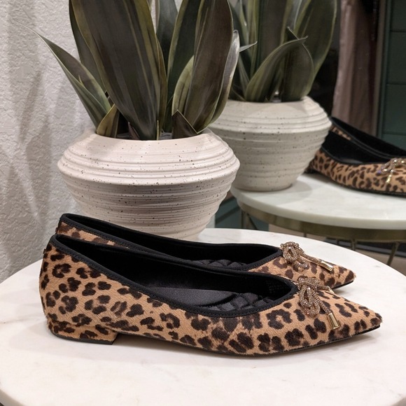Birdies Leopard Print Loafers The Goldfinch 15 Calf Hair Flats Sz 8.5 - Picture 2 of 9